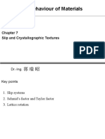 Slip and Crystallographic Textures