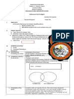 Kinalangay Viejo Integrated School Daily Lesson Plan in English