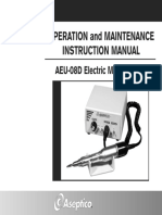 Operation and Maintenance Instruction Manual: AEU-08D Electric Motor System