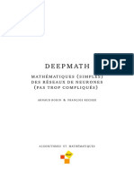 Deepmath - Mathématiques (Simples) Des Réseaux de Neurones (Pas Trop Compliqués) : Algorithmes Et Mathématiques