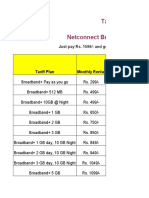 RELIANCE Netconnect Tariff Plans