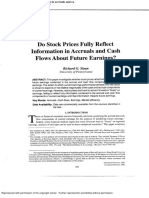 Sloan (1996) AR Do Stock Prices Fully Reflect Information in Accruals