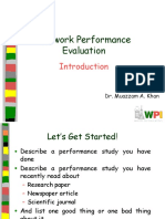 Network Performance Evaluation: Dr. Muazzam A. Khan