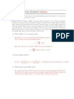 Finance 221 Problem Set 4 (Practice Problems) : Solutions