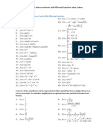 Laplace Transforms (Exercises)