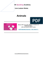 Animals - Lesson Notes  