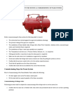 Method Statement For Testing & Commissioning of Foam System