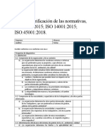 Lista de Verificación de Las Normativas