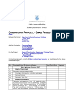 Construction Proposal - Small Contract