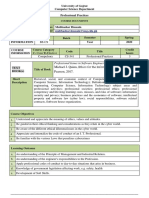 CS341 Course Outline Professional Practices