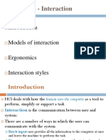 HCI - Chapter 4 - Interaction