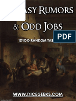 Fantasy Rumors & Odd Jobs: 1D100 Random Table