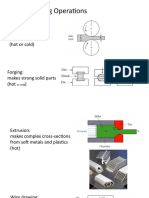 Metal Forming Operations: Rolling: Makes Sheet Metal (Hot or Cold)