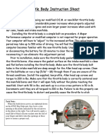 Throttle Body Instruction Sheet: Tech Note