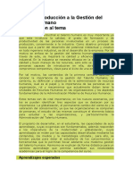 Tema 1 Introducción A La Gestión Del Talento Humano