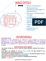 Wave Optics: - Interference