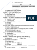 Test I - Multiple Choice Questions. Write The Letter of Your Answer Beside Each Item Number. Use Capital Letter Only