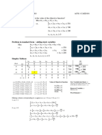 Simplex Method Additional Activity