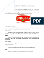 Britannia Industries - Process To Output Analysis