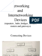 Networking and Internetworking Devices: (Repeaters, Hubs, Bridges, Switch, Routers and Gateways)