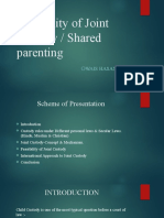 Feasibility of Joint Custody / Shared Parenting: Wais Hasan Khan