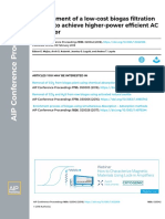 Development of A Low-Cost Biogas Filtration System To Achieve Higher-Power Efficient AC Generator