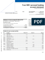 Your RBC Personal Banking Account Statement