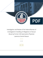 Investigation and Review of The Federal Bureau of Investigation's Handling of Allegations of Sexual Abuse by Former USA Gymnastics Physician Lawrence Gerard Nassar