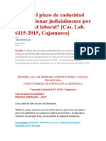 Cuál Es El Plazo de Caducidad para Accionar Judicialmente Por Hostilidad Laboral