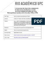 Empleabilidad El Proceso de Insercion Laboral y Adaptacion Al Mercado Laboral de Estudaintes y Recien Egresados