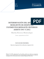 Determinacion Del Modulo Resiliente de Diseño de Pavimentos Mediante Criterios AASHTO 1993 Y 2002