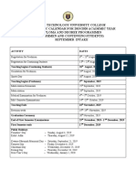 Academic Calender For 2019 2020