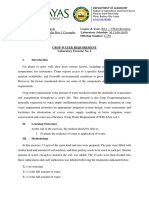 AgSc 21 Laboratory Exercise No. 2 Crop Water Requirement