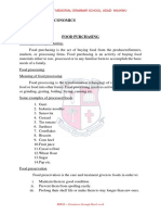 Subject: Home Economics Term: Third Class: Jss 2 Food Purchasing