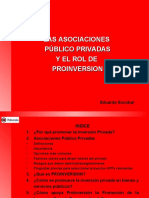 Asoc. Publico Privadas y El Rol de Proinversion