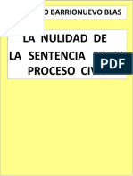 Libro La Nulidad de La Sentencia Proceso Civil Dr. Fernando Barrionuevo Blas