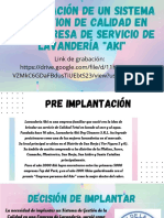 Iimplantación de Un Sistema de Gestion de Calidad en Una Empresa de Servicio de Lavandería Aki