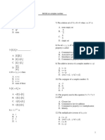 MCQS On Complex Number