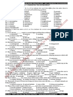 Position The of The Primary Stress in Each of The Following Questions