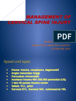 Management of Cervical Spine Injury: DR Bayu Dewanto Spbs Murni Teguh Memorial Hospital 23 FEBRUARI 2019