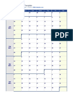 2021 Weekly Calendar Template: Month Sun Mon Tue Wed Thu Fri Sat