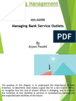 Managing Bank Service Outlets