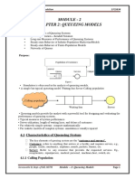 17CS834 - SMS-Module2-Queueing Models (Chapter 2) Notes