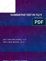 Appetizer Summative Test