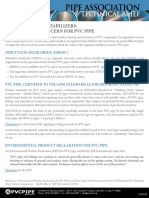 Organotin Tin Stabilizers Not A Health Concern For PVC Pipe