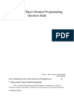 CS8392 - Object Oriented Programming Question Bank