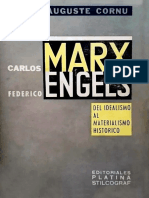 Marx y Engels. Del Idealismo Al Materialismo Histórico - Auguste Cornu