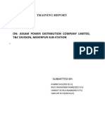 Training Report On Study of 33/11KV MV Substations at APDCL (Assam Power Distribution Corporation LTD.)