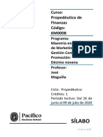 Sílabo Propedéutico de Finanzas - J Maguiña DMGC19