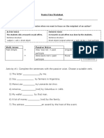 Passive Voice Worksheet